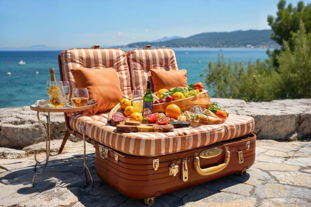 suitcase, nature background, picnic basket-8506727.jpg